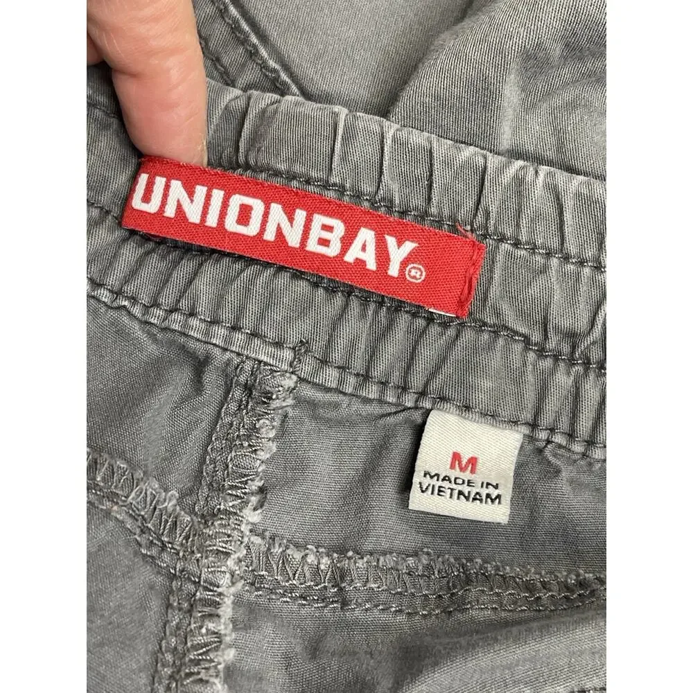Y2K Indie Sleaze UNIONBAY Cargo Shorts Relaxed Fit Size M Gray Utility Gorpcore - Picture 4 of 13